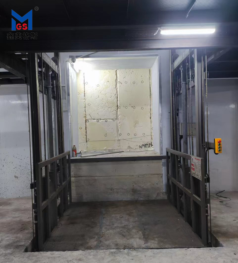 綿陽三臺縣旱鴨子凍制品安裝的導軌式升降機